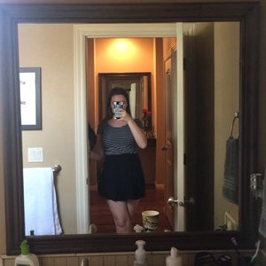 Simple yet adorable black mini skirt